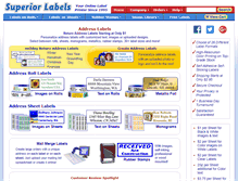 Tablet Screenshot of labels.superiorlabels.com